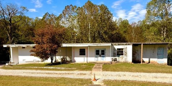 Abandoned two story Old Cairo Grade School 