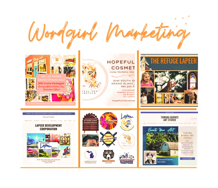 Wendy Byard Lapeer website design graphic design business cards marketing writer Metamora Michigan