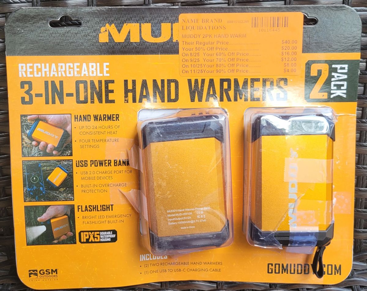 MUDDY 3-In-One Hand Warmers- 2-Pack