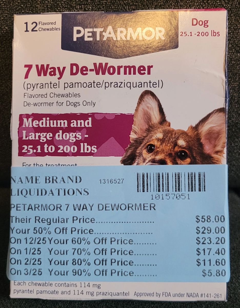 PETARMOR 7 Way DeWormer for Medium and Large Dogs