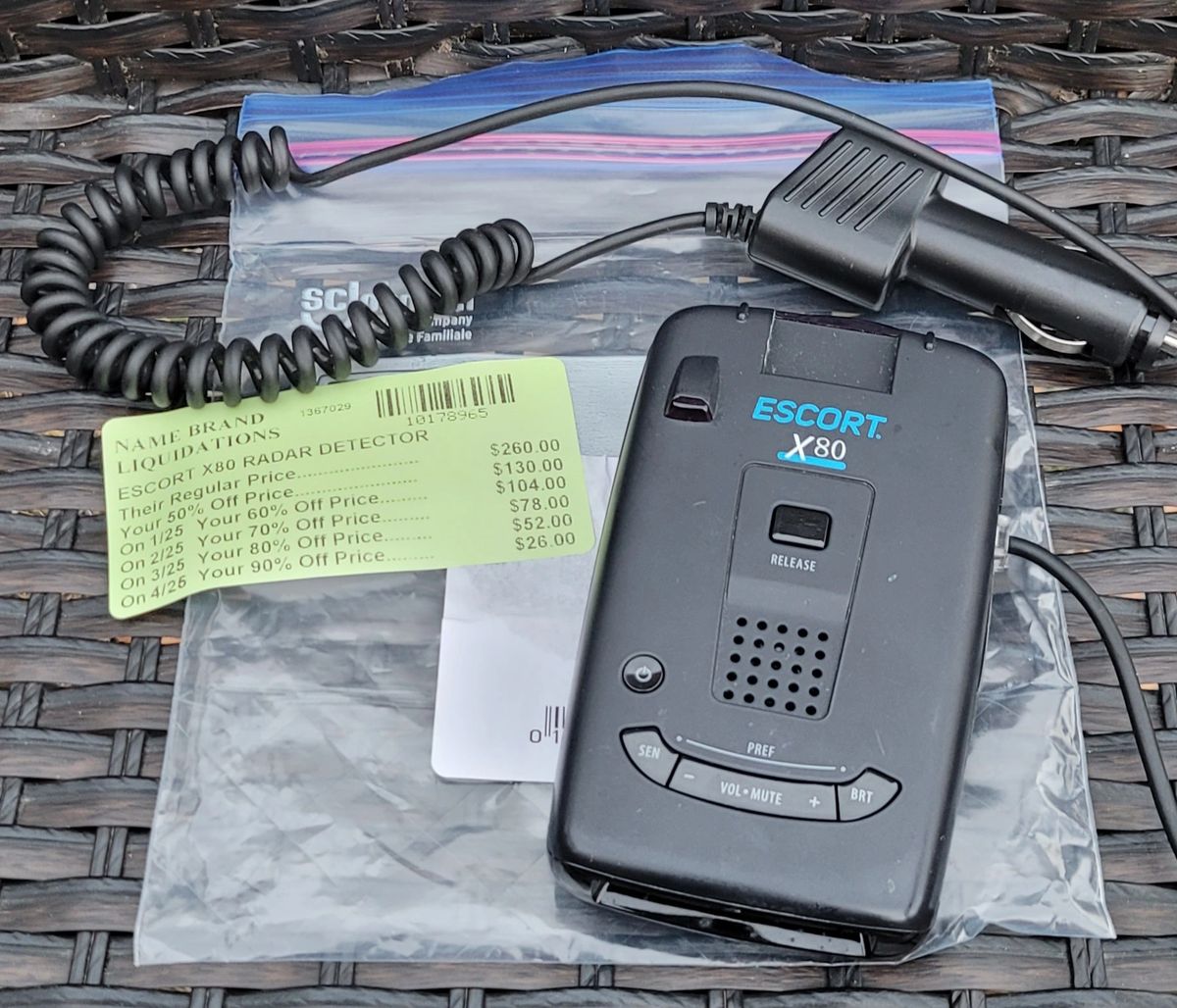 ESCORT X80 Radar Detector