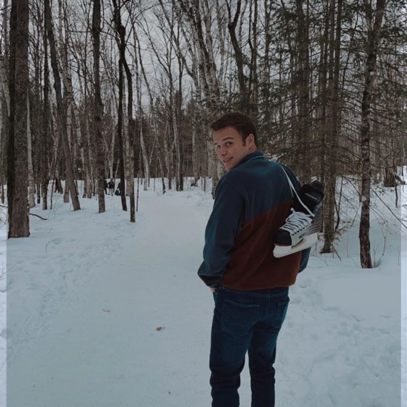 Nathan, I-Journey co-founder, on a winter hike