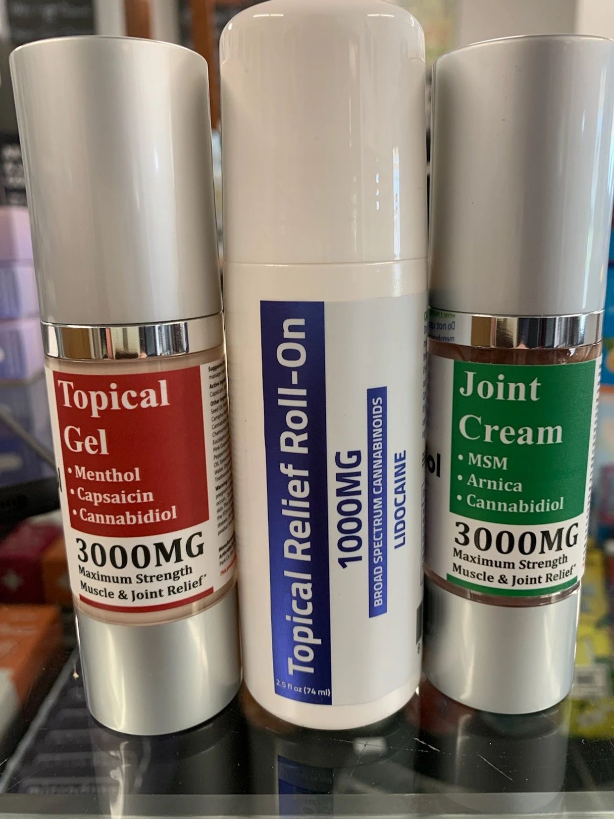 Roll on Southwest Michigan CBD Topical muscle and joint pain relief.