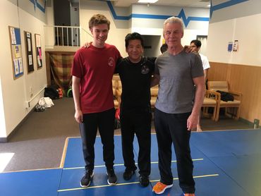 Cam and I training with Sifu Francs Fong