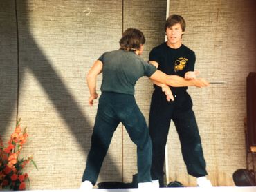 Sifu John Campagna and I at the Keswck Fair.  circ 1980