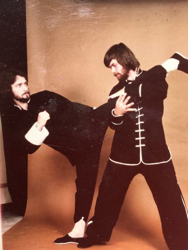 Sifu Bill Hearst & I. 1973/74 timeframe. Lakehead University, Thunder Bay, Ont