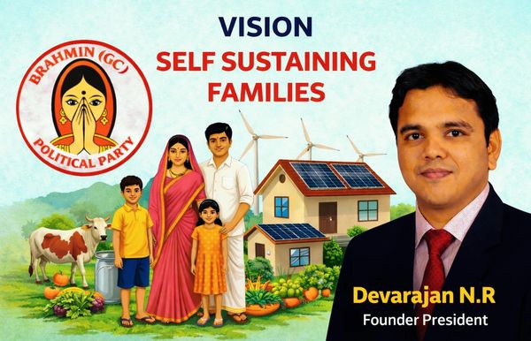 Vision for self-sustaining families by Brahmin (GC) Political Party featuring Devarajan N.R.