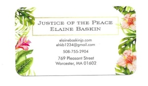 Elaine Baskin    B.S. Ed.M
Justice of the Peace
