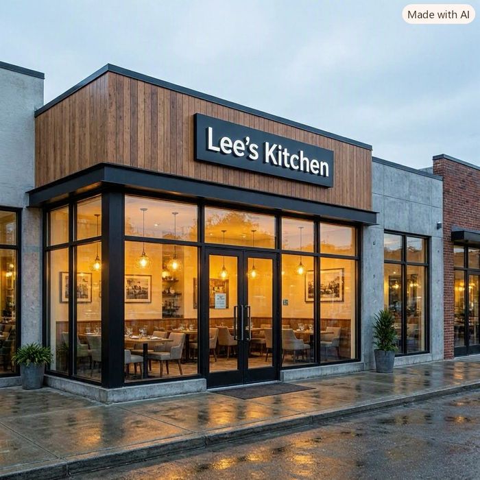 This picture is an AI illustration when I asked for a nice restaurant  with the name Lee's Kitchen. 