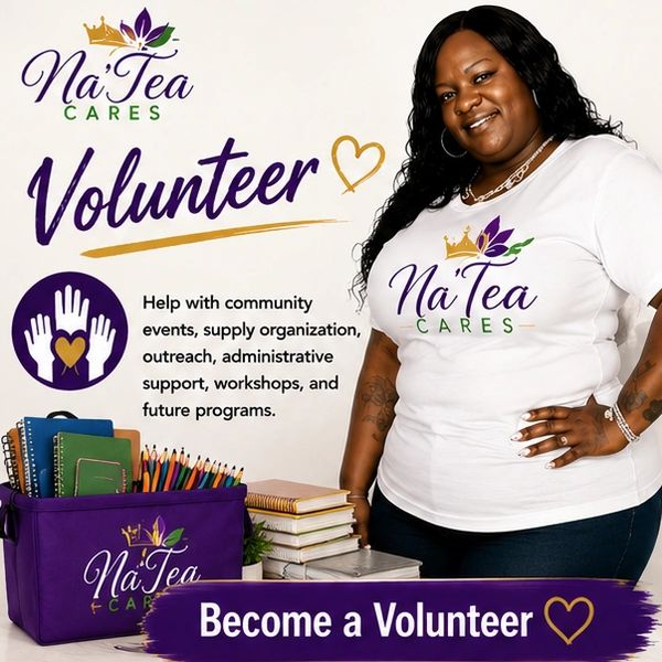 Volunteer opportunity with Na'Tea Cares for community support.