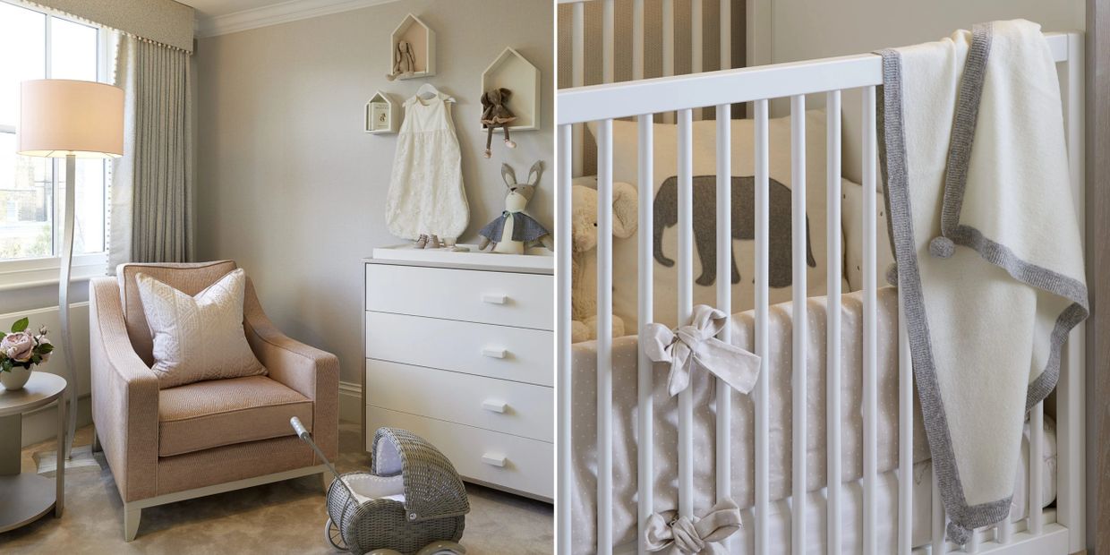 bebek çocuk odası dekorasyonu ve aksesuarlarının olduğu görsel