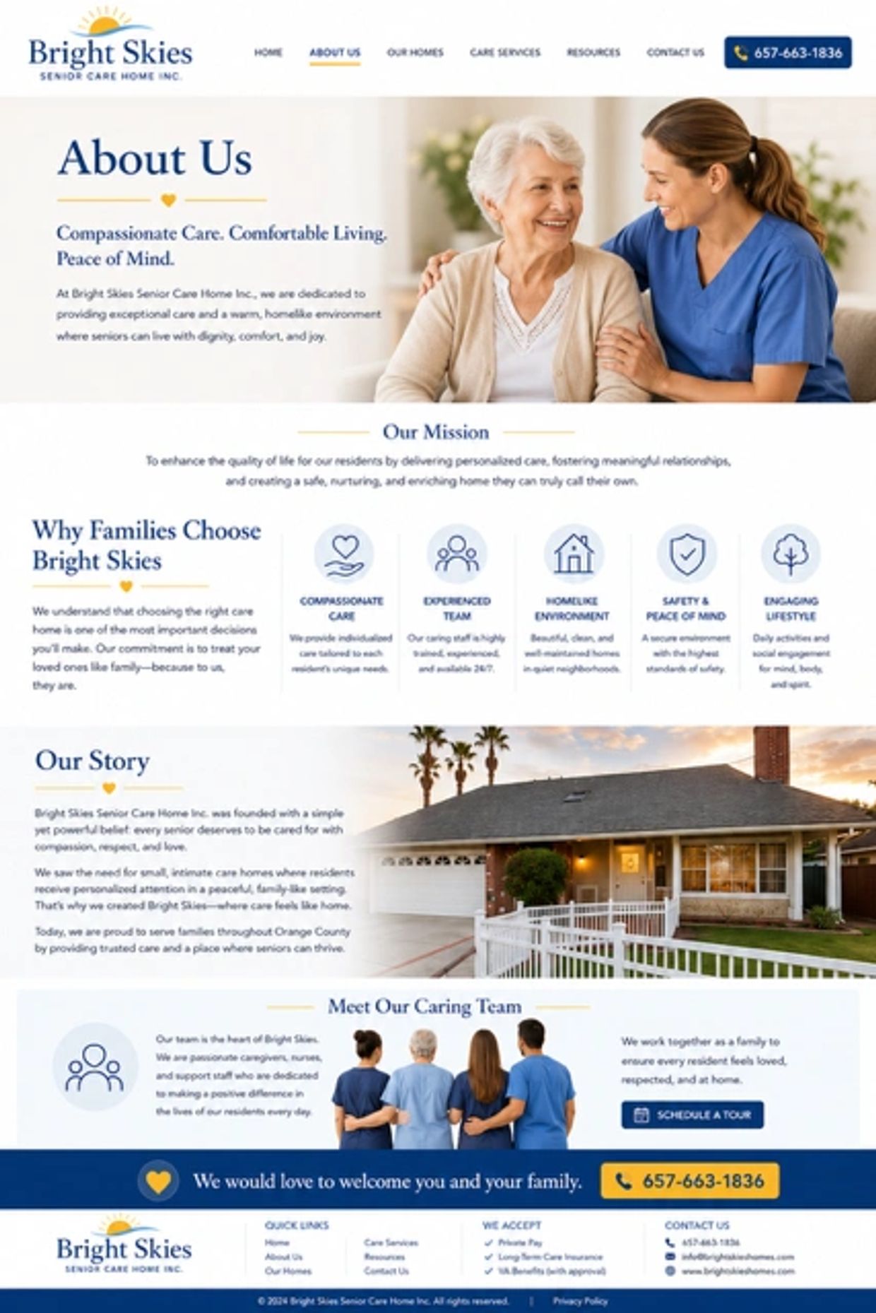 Bright Skies Senior Care Home offers compassionate, personalized care in a warm, homelike environment.
