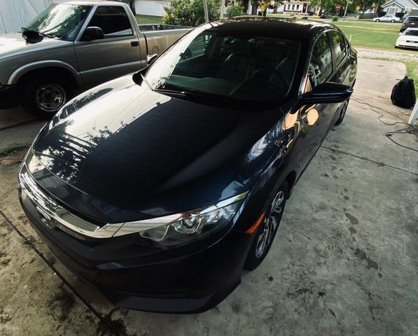 Exterior auto detail on Honda Civic