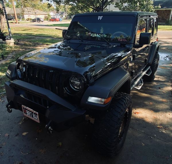 Exterior auto detail on Jeep Wrangler