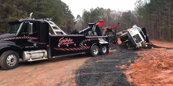 tOW TRUCK ATLANTA OVERTURNED VEHICLE