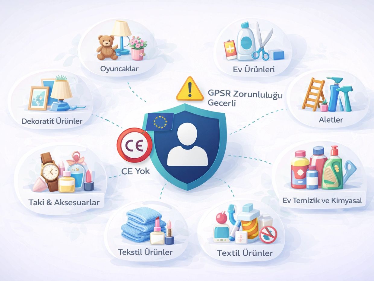CE işareti gerekmeyen ürünlerde GPSR yükümlülüğü