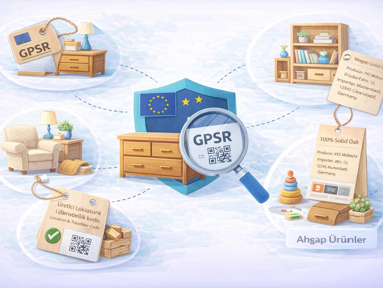 Mobilya ve ahşap ürünlerde CE gerekmese bile GPSR kapsamında geçerli olan güvenlik yükümlülükleri