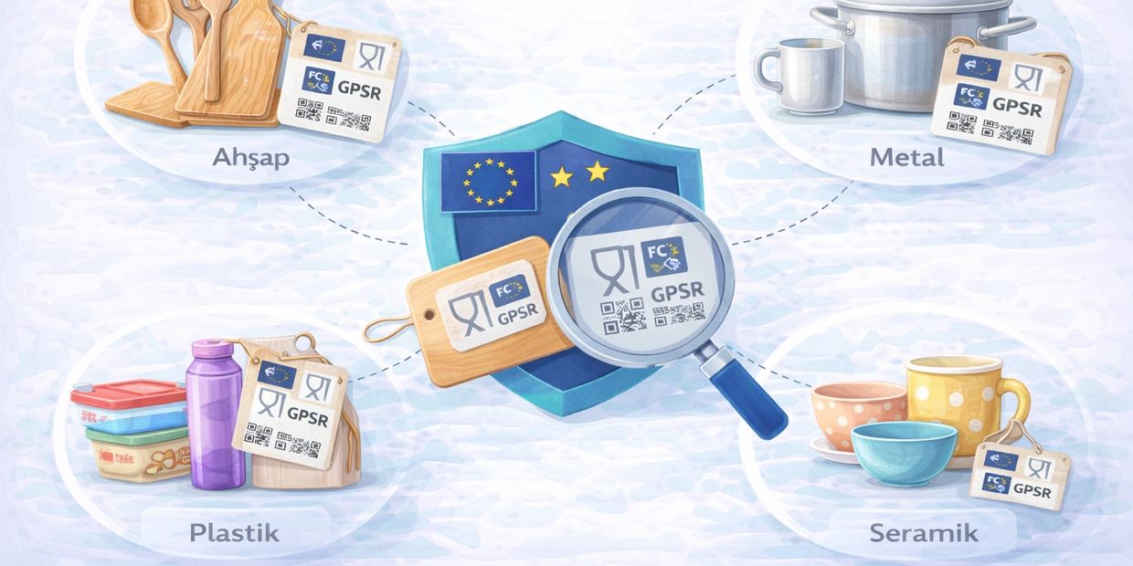 Ahşap, metal, plastik ve seramik mutfak ürünlerinde AB “food contact” (FCM) kuralları ile GPSR görse