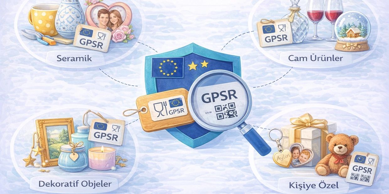 Seramik ve cam ürünler, dekoratif objeler ve kişiye özel hediyeliklerde GPSR ürün güvenliği
