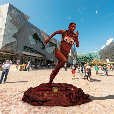 Nova Peris OAM OLY Statute for Equality at Fed Square 