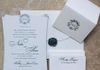 Custom Shape Wedding Invitation / Wax seal