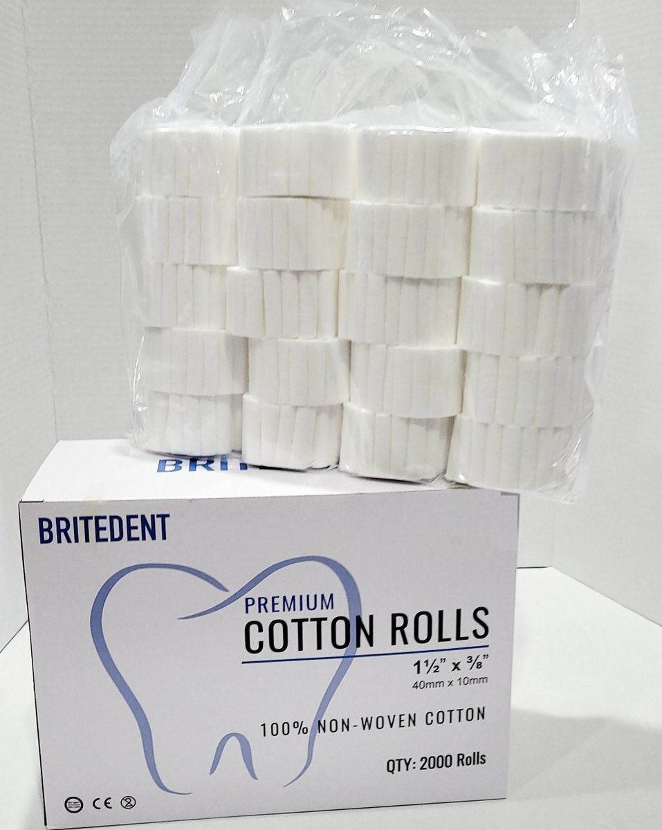 2 Medium Non Woven Cotton Rolls 1 5 X 3 8