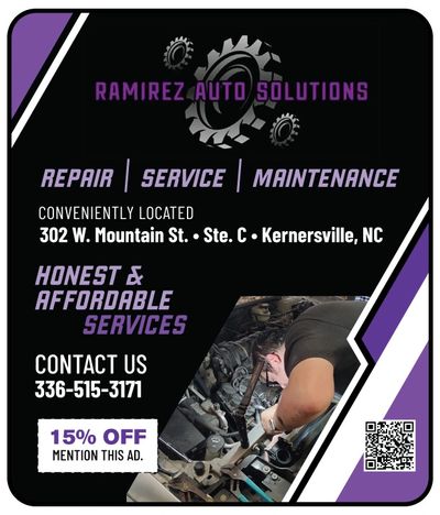 Auto Repair Coupons Winston Salem Ramirez Auto Solutions in Kernersville