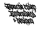 Black gothic calligraphy text on white background.