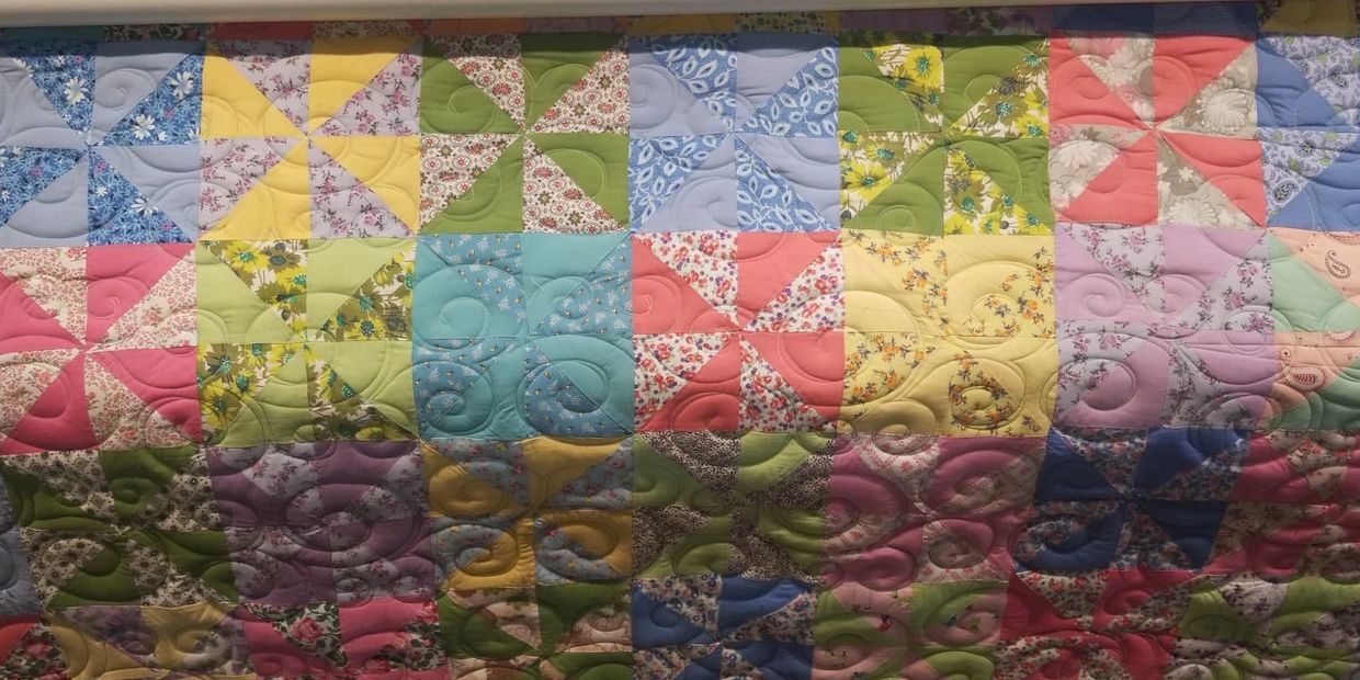 Completed customer quilt top