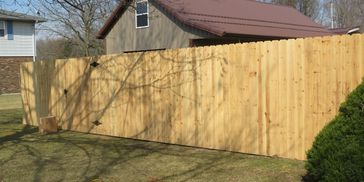 Brand new fence is ready to be stain because the moisture content of the wood is below 15% after onl