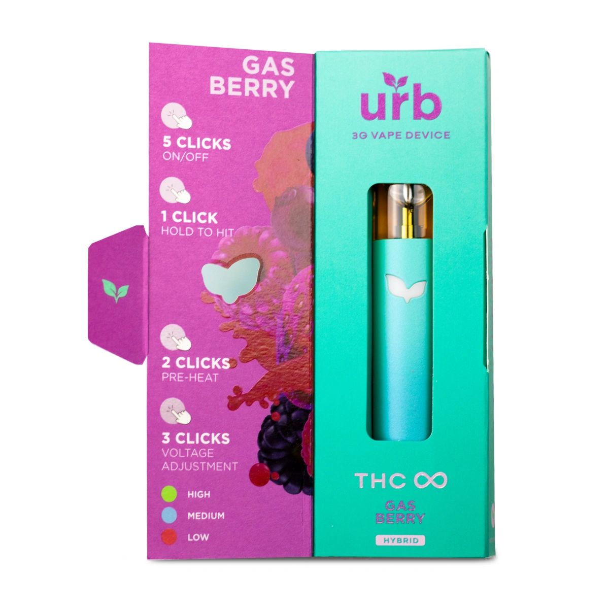 URB THC Infinity Disposable 3ml Vape Pen Glue Berry