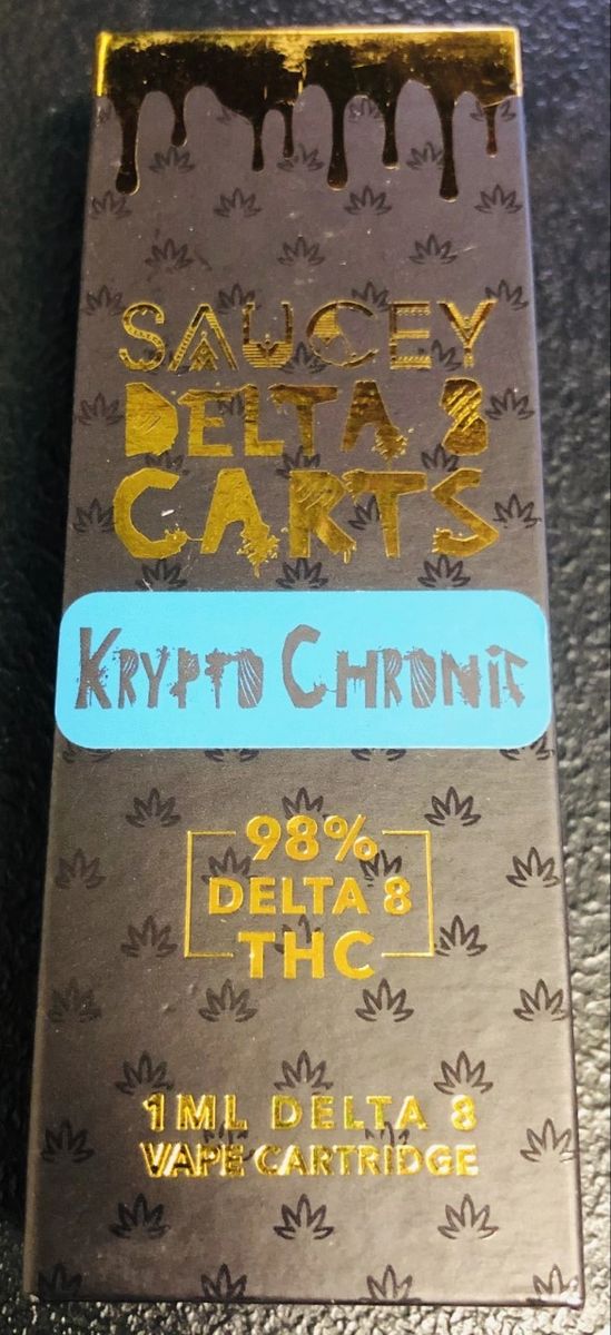 Saucey Delta 8 THC Vape Cartridge Krypto Chronic