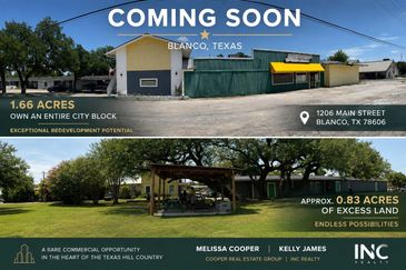 Commercial property coming soon in Blanco, Texas.