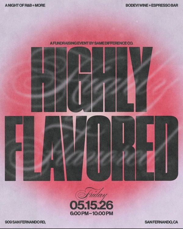Fundraising event titled 'Highly Flavored' on May 15, 2026, at Bodevi Wine + Espresso Bar.