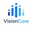 Logo for VisionCore with stylized blue bars.