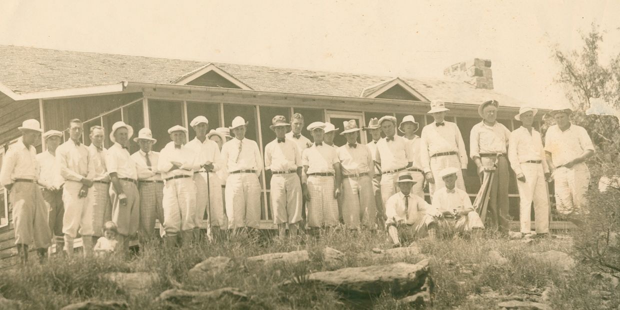 Founding Albany Golf Club members at the AGC Clubhouse