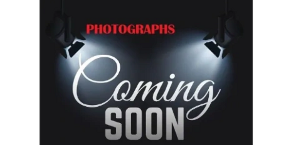 Picture of lights saying Photographs are coming soon.