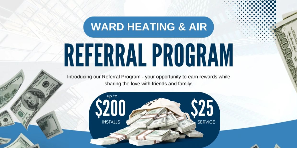 Referral Program for ward heating and air in New Castle PA and surrounding areas.