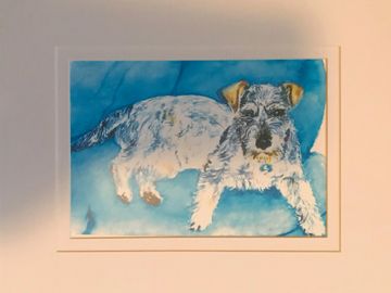“Terrier” Matted 8X10 print of Wat Painting 