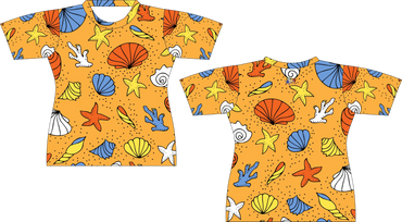 Cartoon Sea Shells Sublimated Shirt