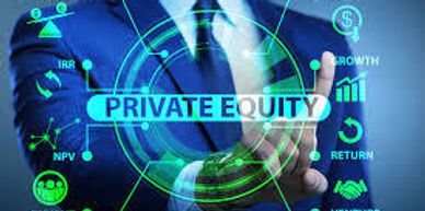 Businessman interacting with a digital private equity interface.