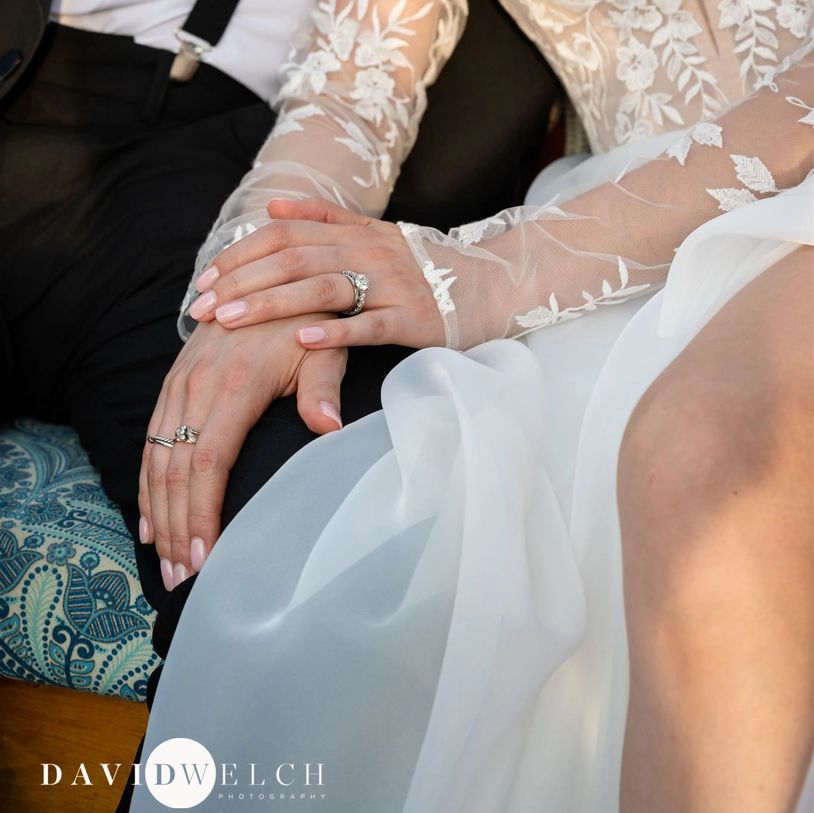 Wedding photo shoot aboard sailing vessel Phoenix in Martha's Vineyard. Photo credit: David Welch