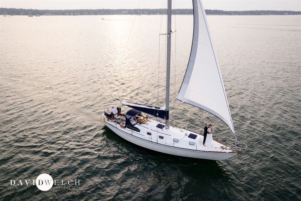 Our vessel, Phoenix, sailing in Vineyard Haven Harbor, Martha's Vineyard. Photo credit: David Welch