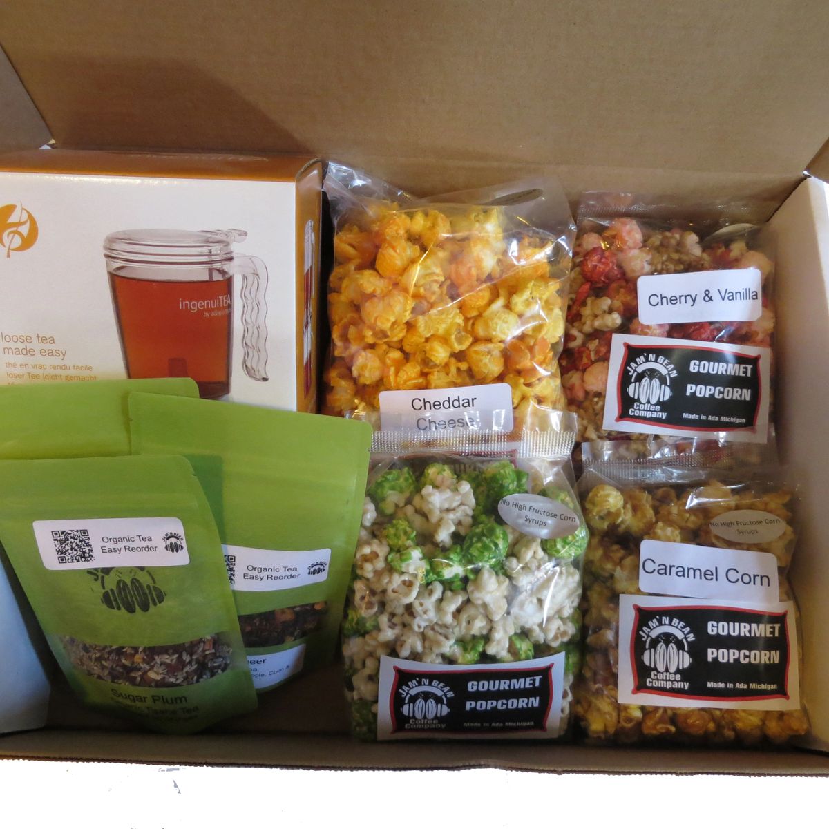 Tea & Popcorn Gift Box