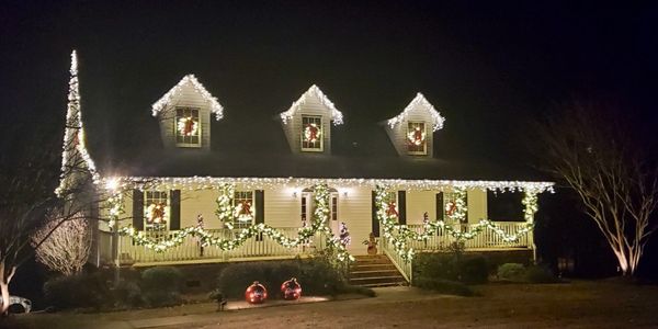 Christmas lights installation