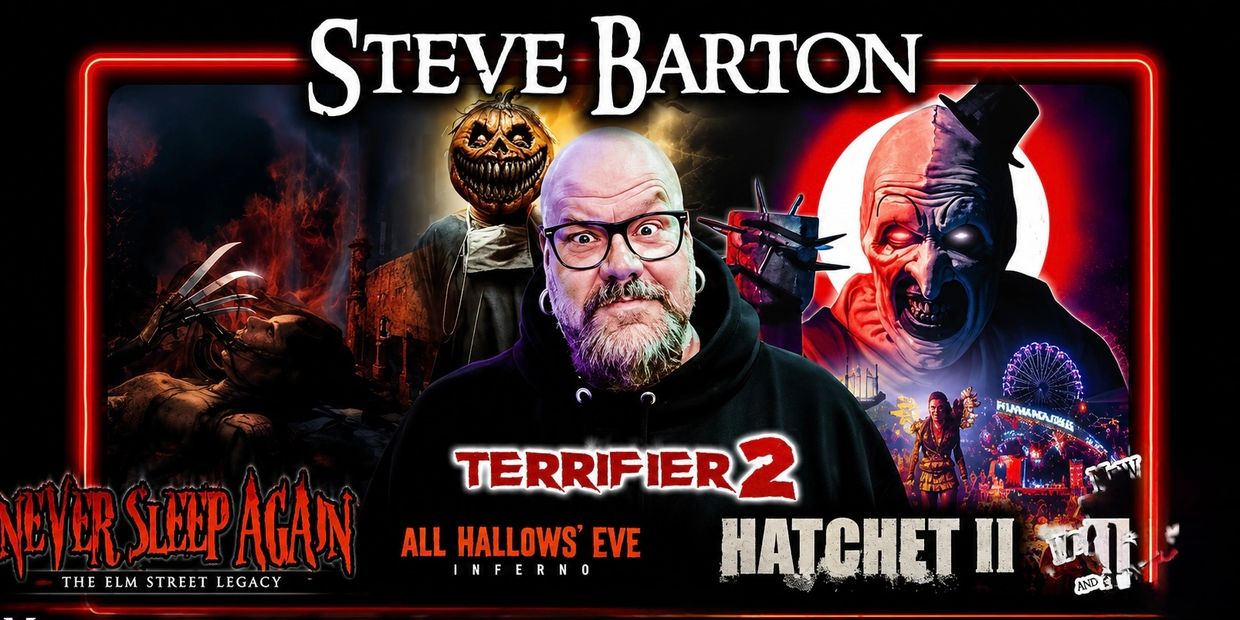 Steve Barton horror movie poster collage.