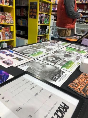 new sketch cover art for Halloween at local comic book shop Gotham Central Comics ft Jessica archer