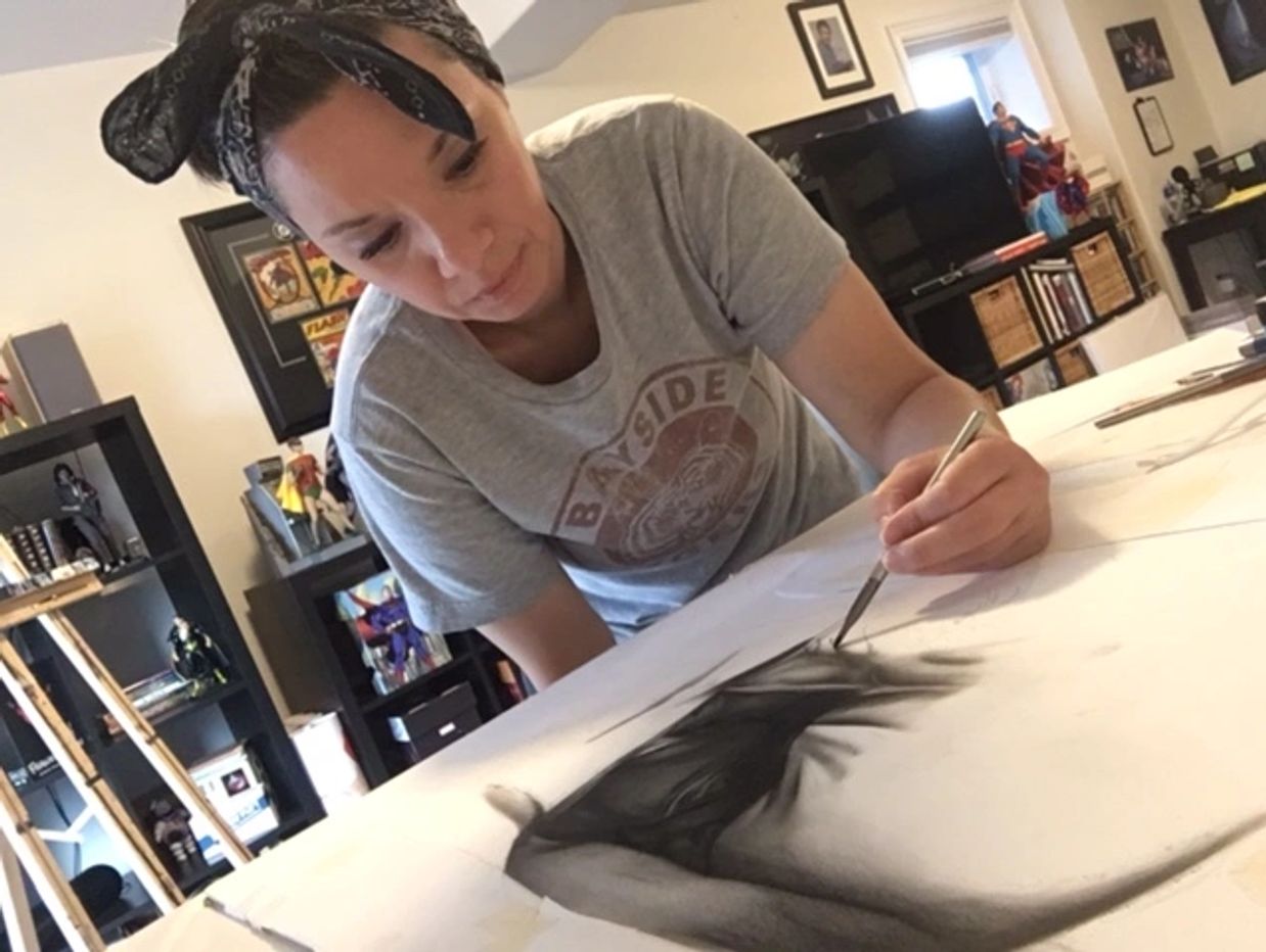 Jessica Archer, portrait art, pencil drawings, comic art, blogger.