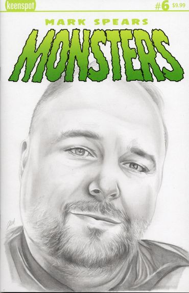 Blank  sketch cover portrait art of Mark Spears by comic artist, drawing artist Jessica archer 