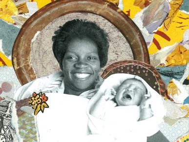 First two patients at WakeMed Hospital, Raleigh, NC, 1961. African American mom and newborn daughter